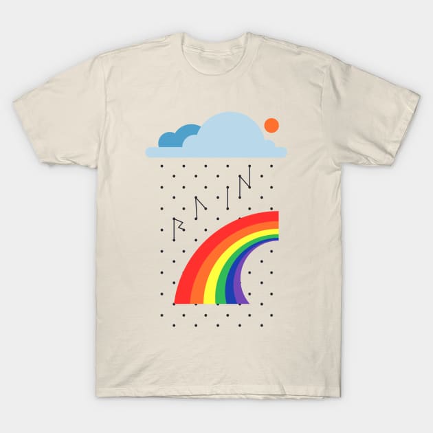 Rain Bow T-Shirt by Qalbi studio